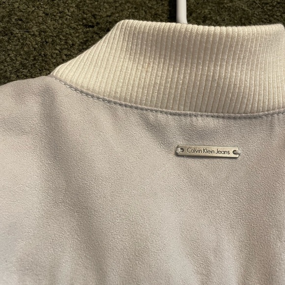 Calvin Klein cream leather and suede jacket. - Picture 14 of 14